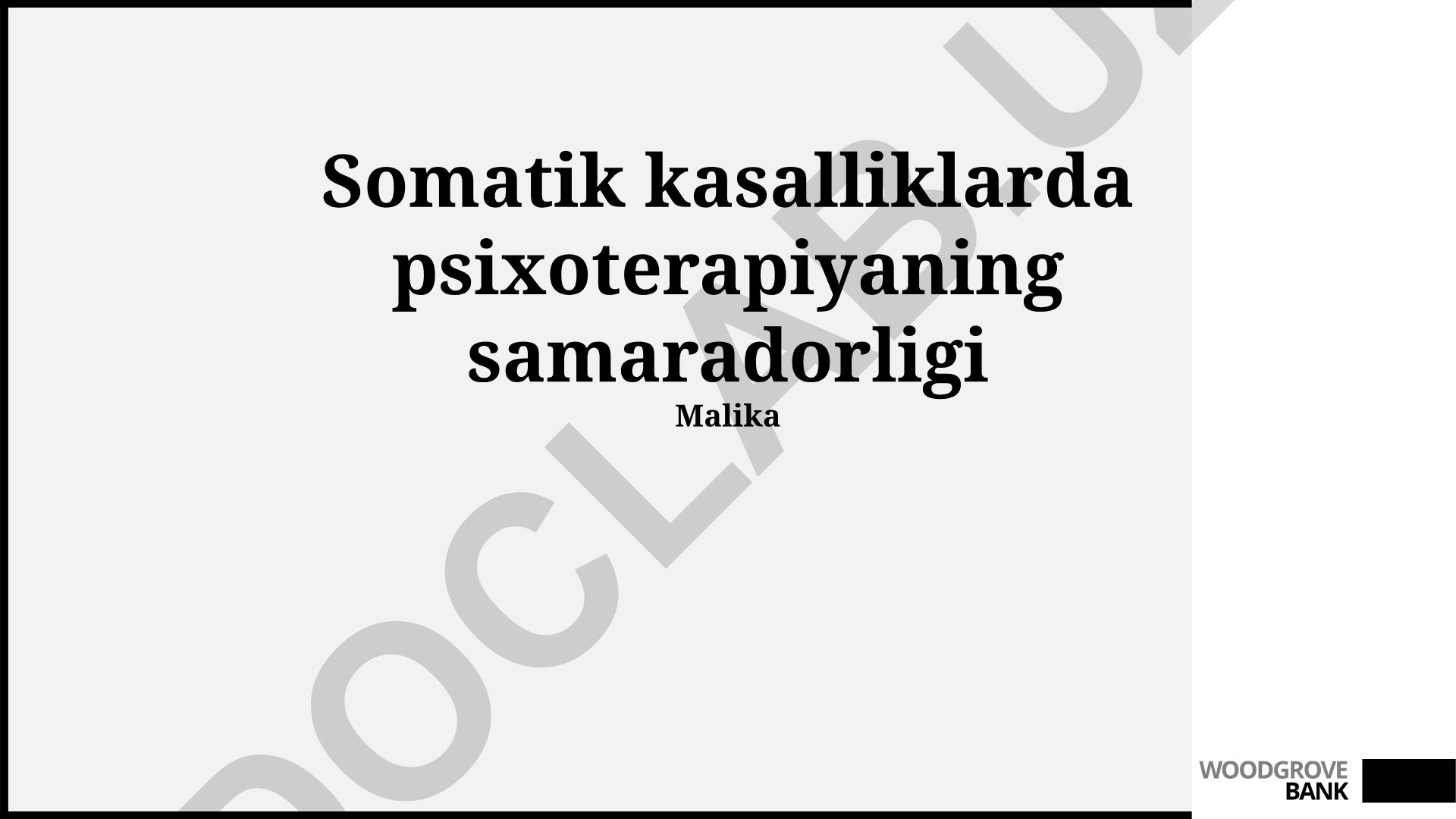 Somatik kasalliklarda psixoterapiyaning samaradorligi