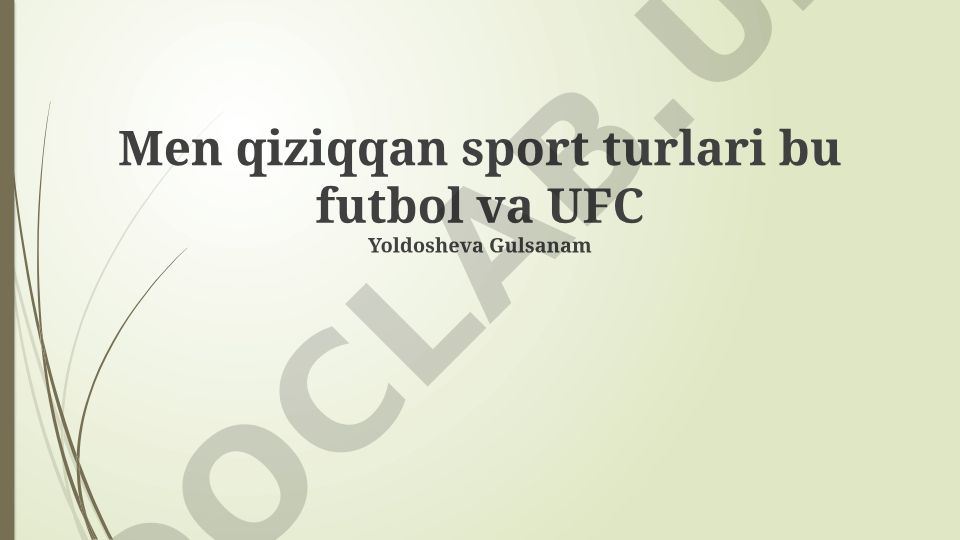 Futbol va UFC sport turlarining o'xshashlik va farqlari