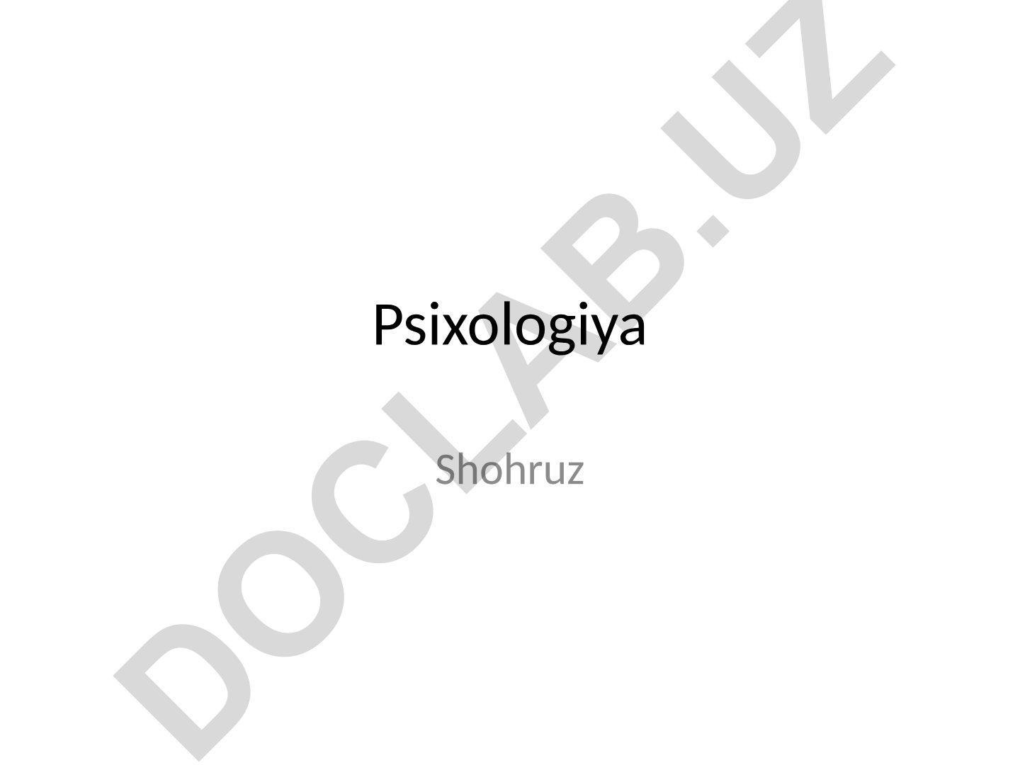 Psixologiya asosiy tushunchalari va atamalari