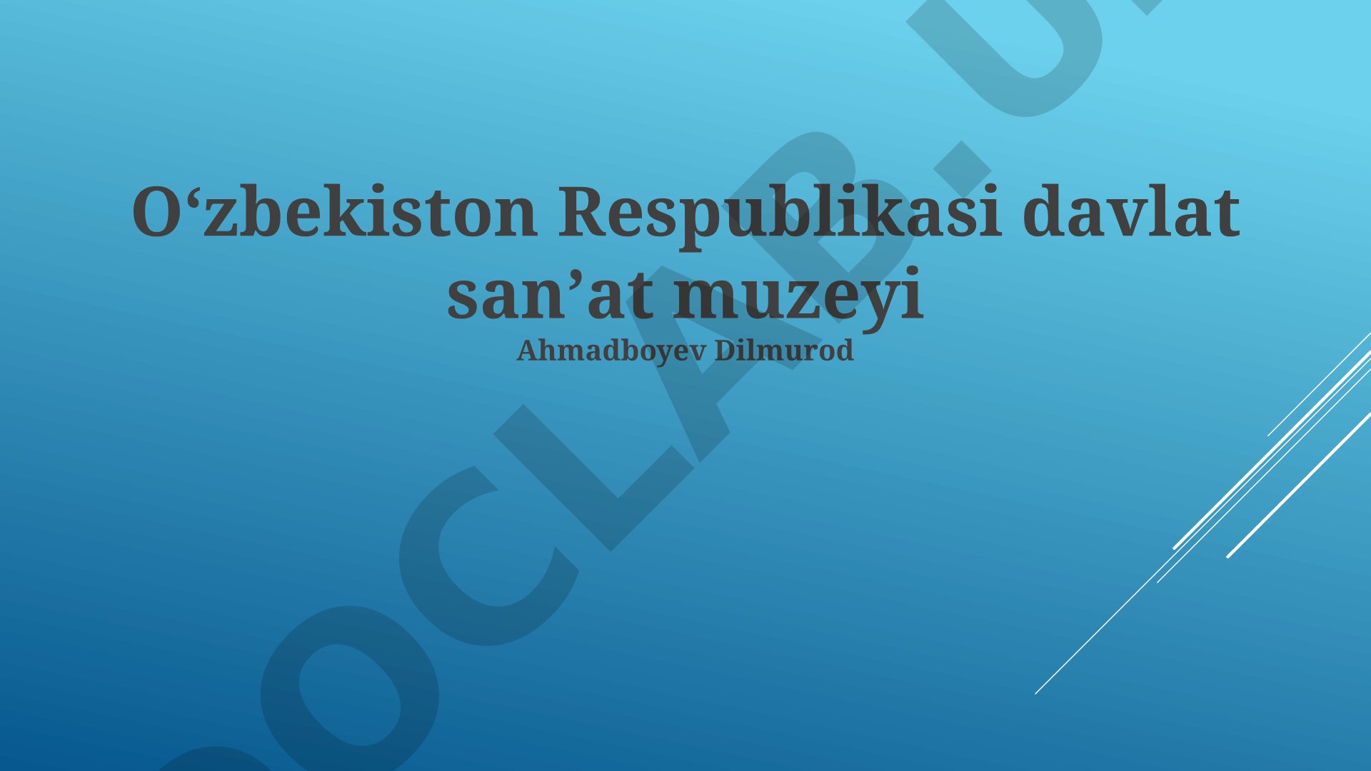 Oʻzbekiston Respublikasi davlat sanʼat muzeyi