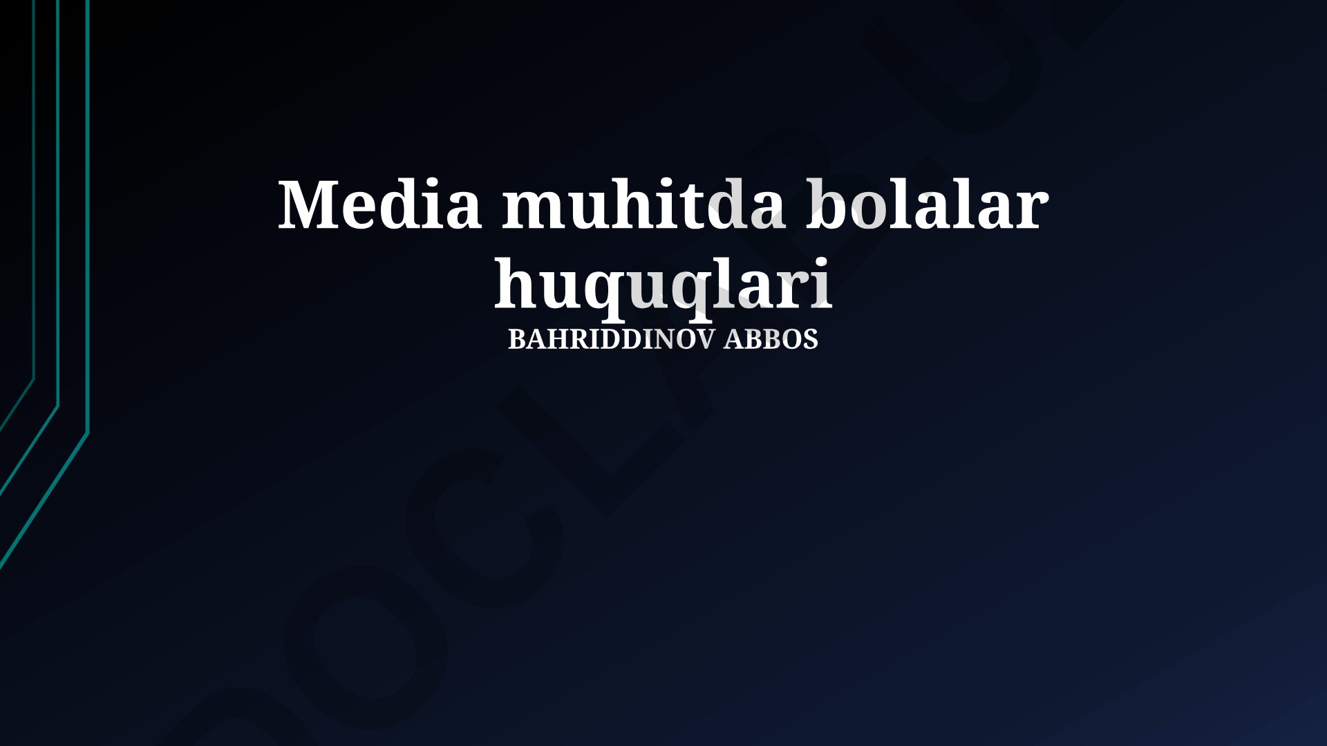 Ommaviy axborot vositalarida bolalar huquqlari himoyasi