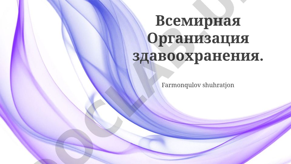 Всемирная организация здравоохранения: ключевые программы и глобальные проблемы
