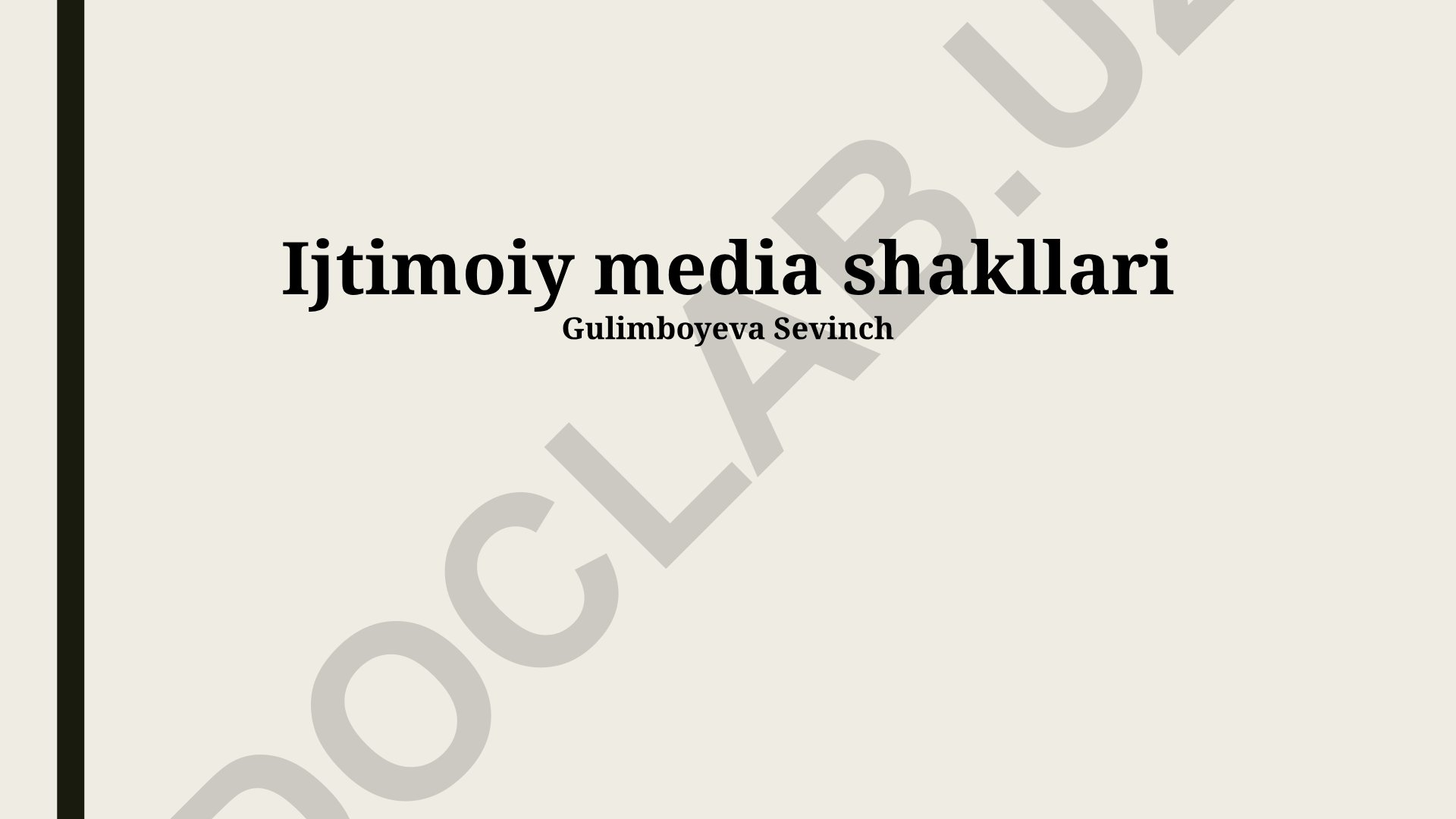 Ijtimoiy media shakllari va platformalari