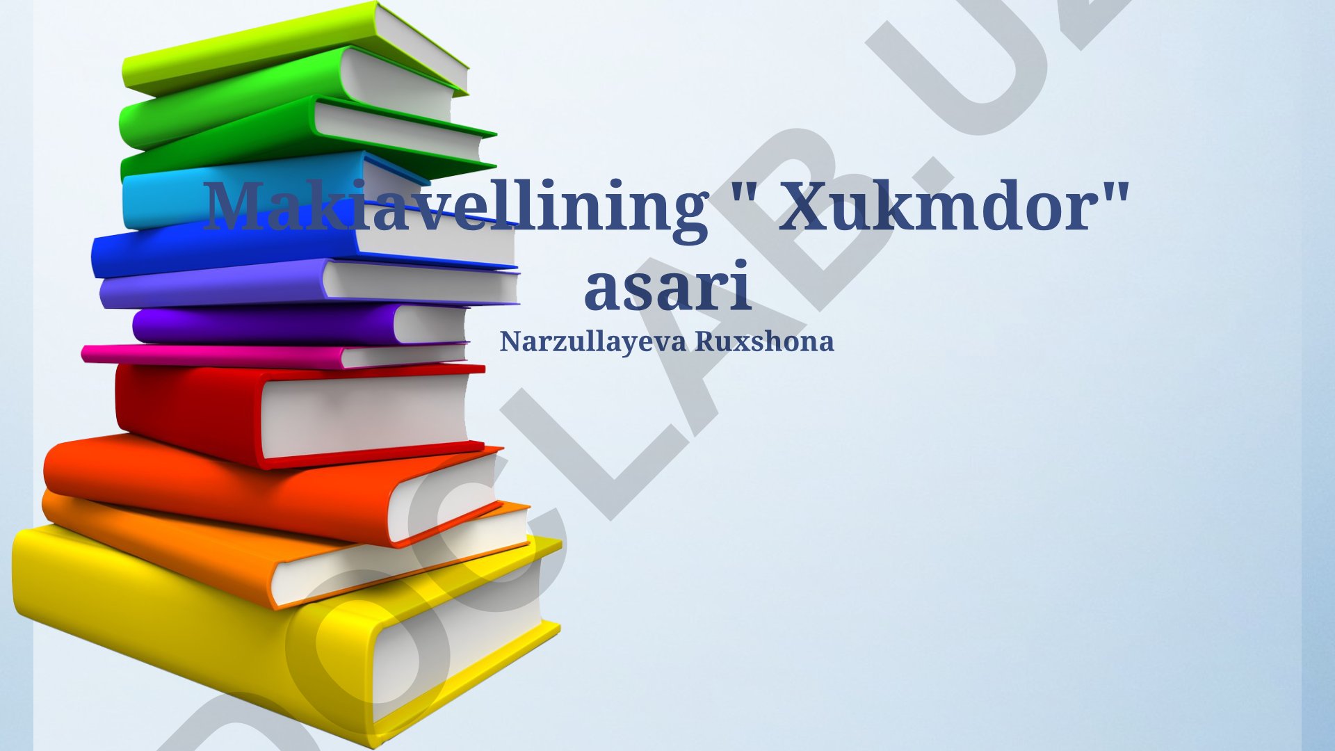 Makiyavelli "Shahzoda" asarining tahlili
