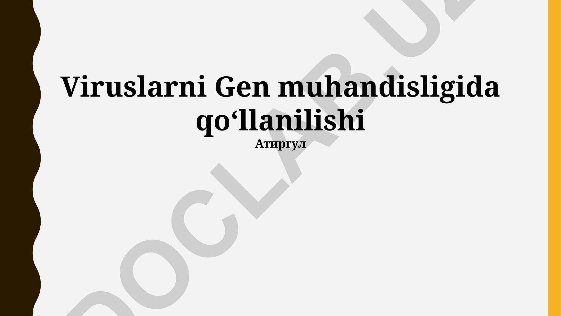 Viruslarni gen muhandisligida qo'llanilishi
