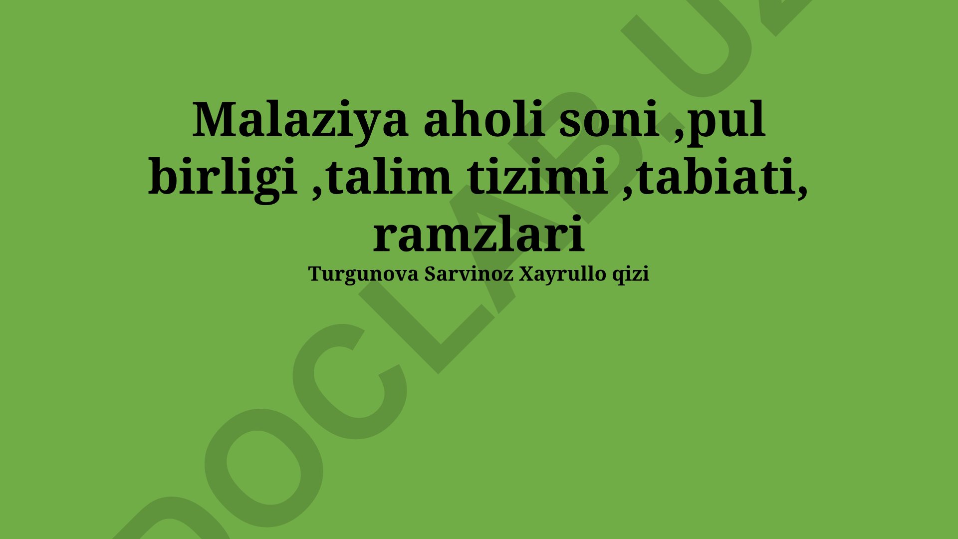 Malaziya aholi soni, pul birligi, talim tizimi, tabiati va ramzlari