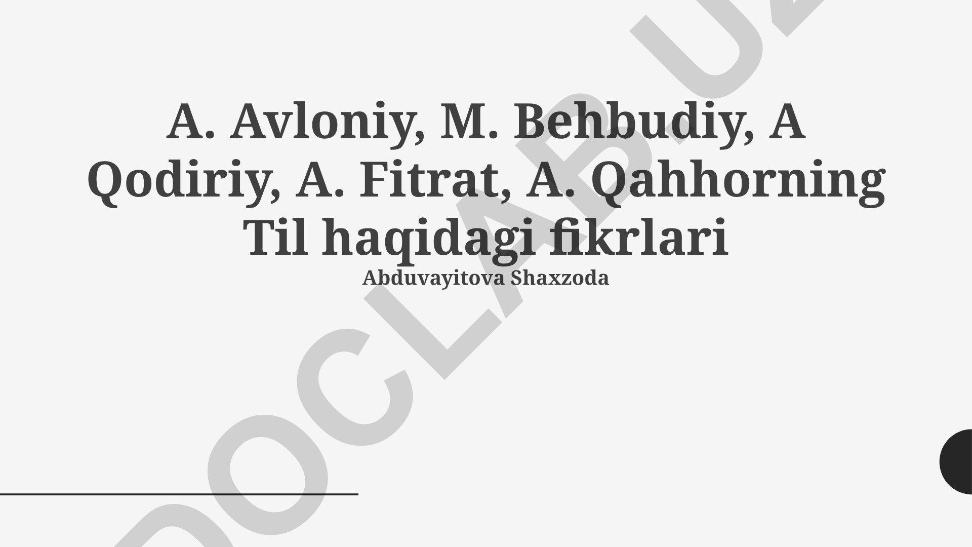 Avloniy, Behbudiy, Qodiriy, Fitrat va Qahhorning til haqidagi fikrlari