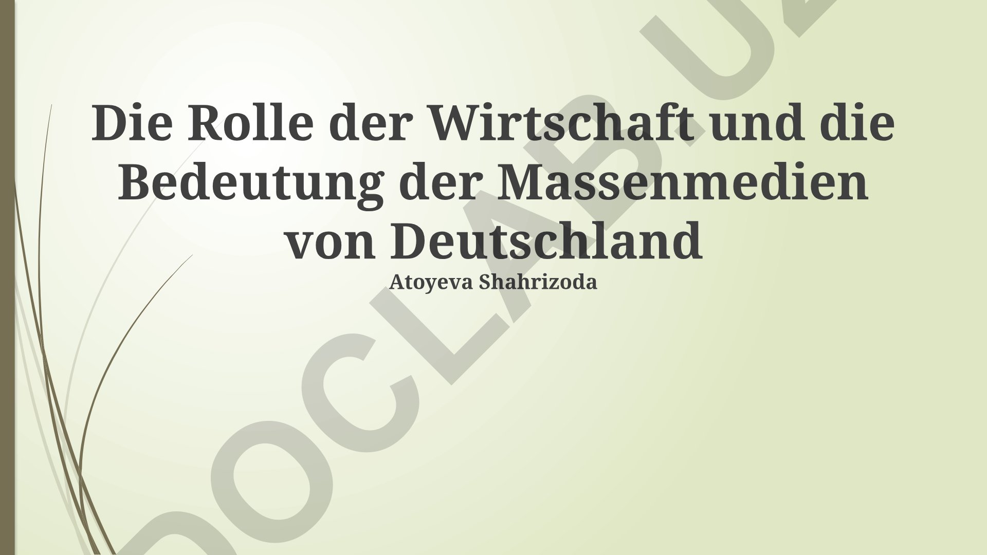 Deutschlands Wirtschaft und Massenmedien: Wechselwirkungen und Einflüsse
