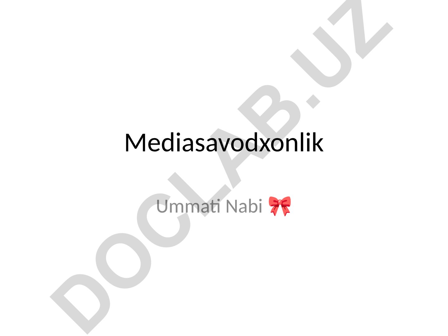 Mediasavodxonlik va axborot texnologiyalari