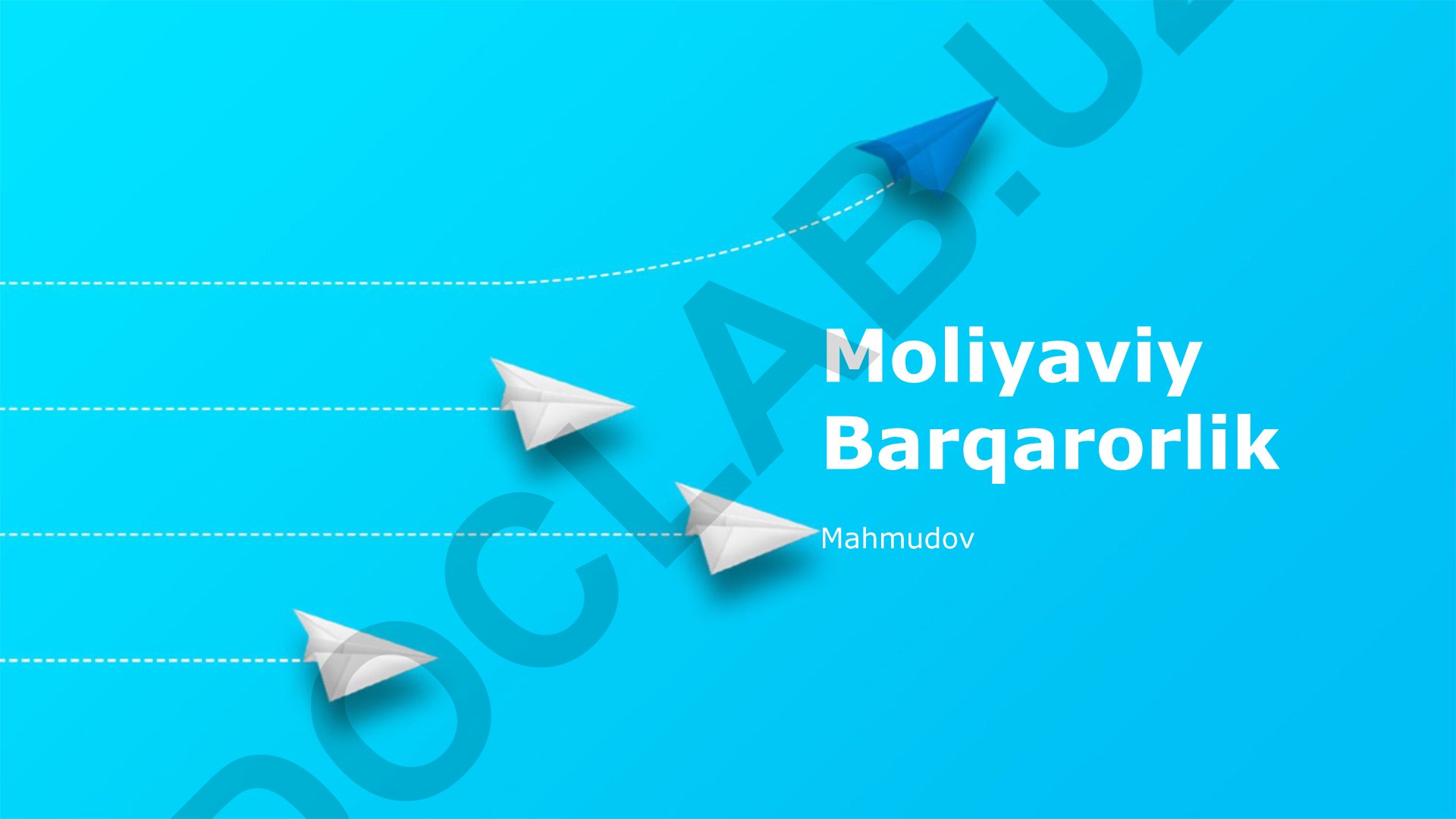 Moliyaviy barqarorlik asoslari va makroiqtisodiy barqarorlik