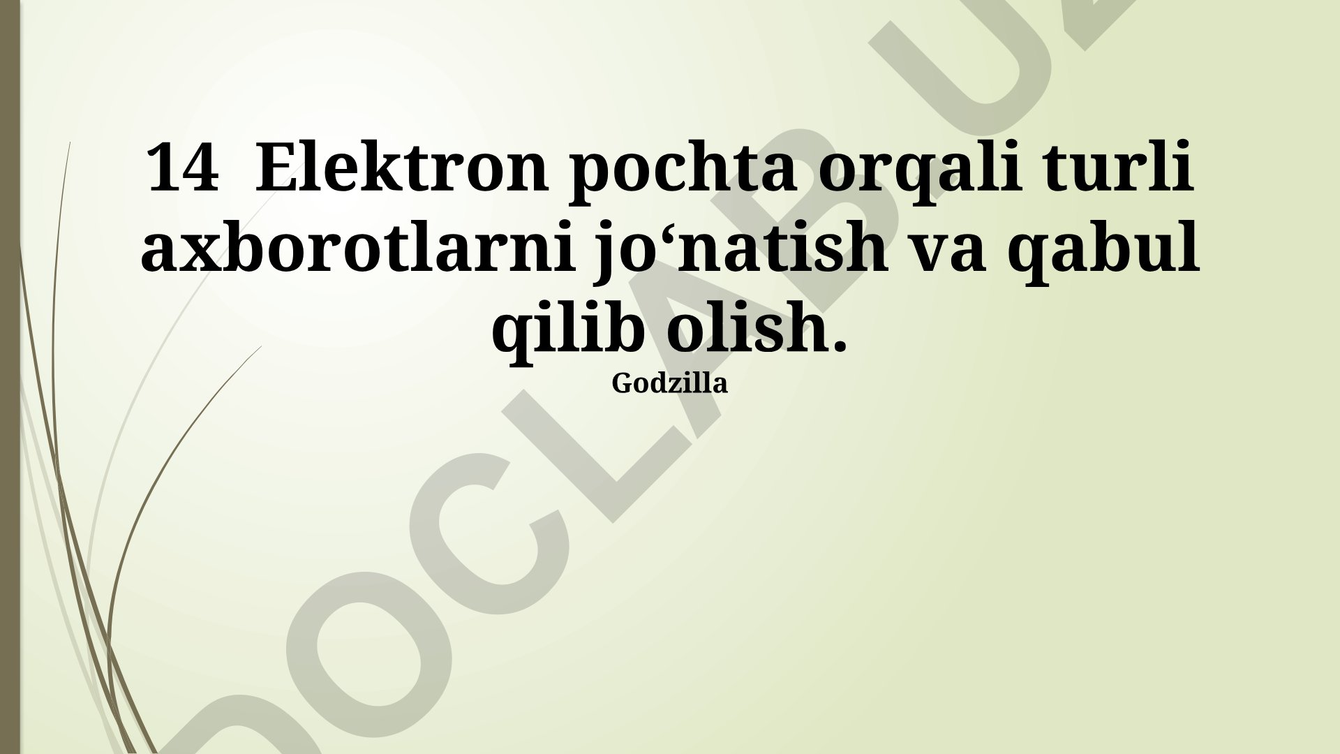 Elektron pochta orqali ma'lumot almashish va biznes aloqalari