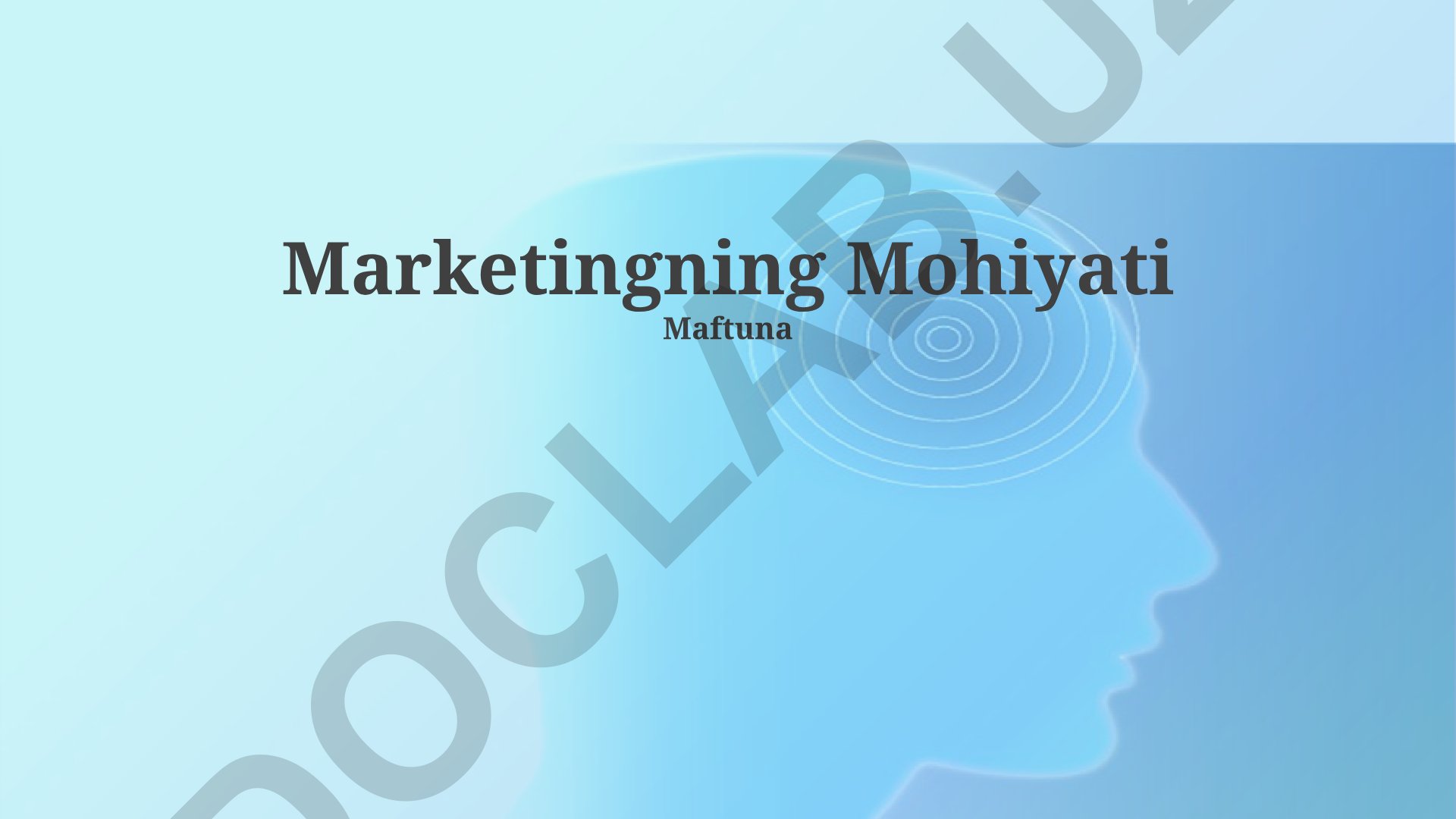 Marketingning mohiyati va strategiyalari