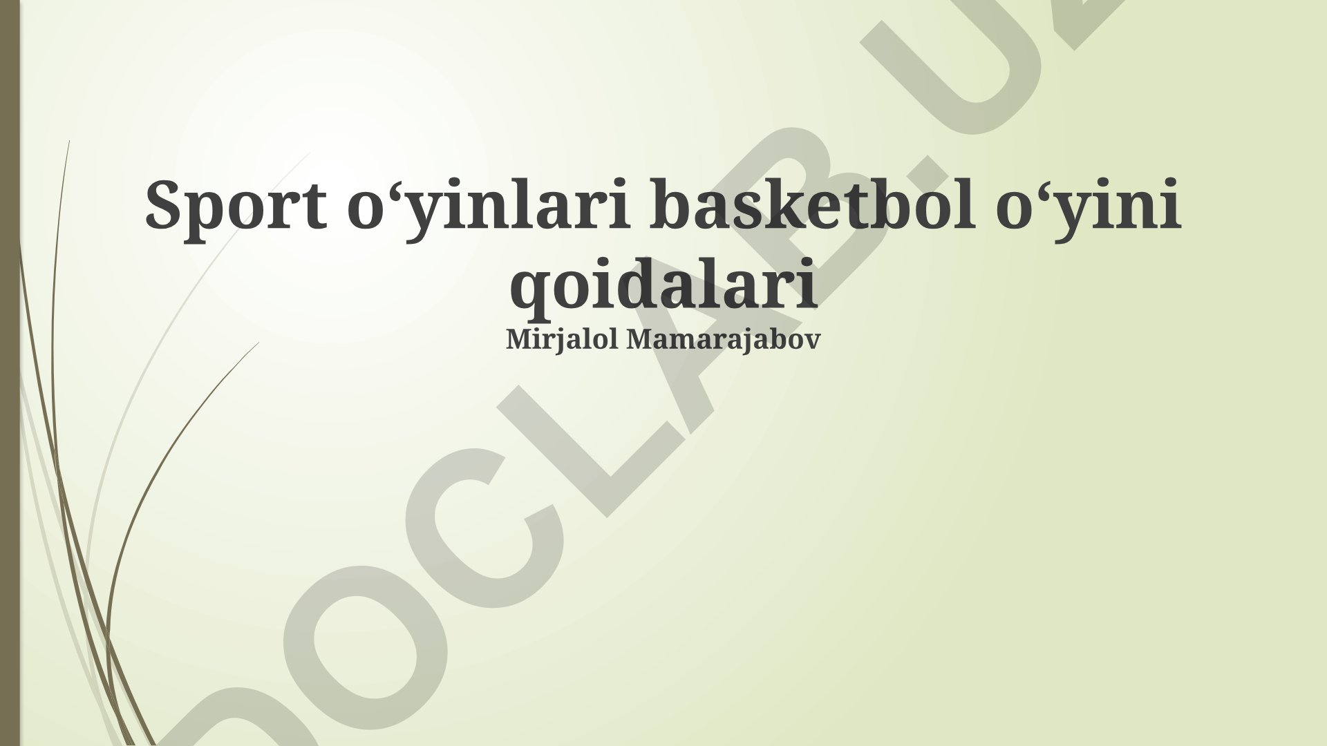 Basketbol o'yini qoidalari va jarayoni