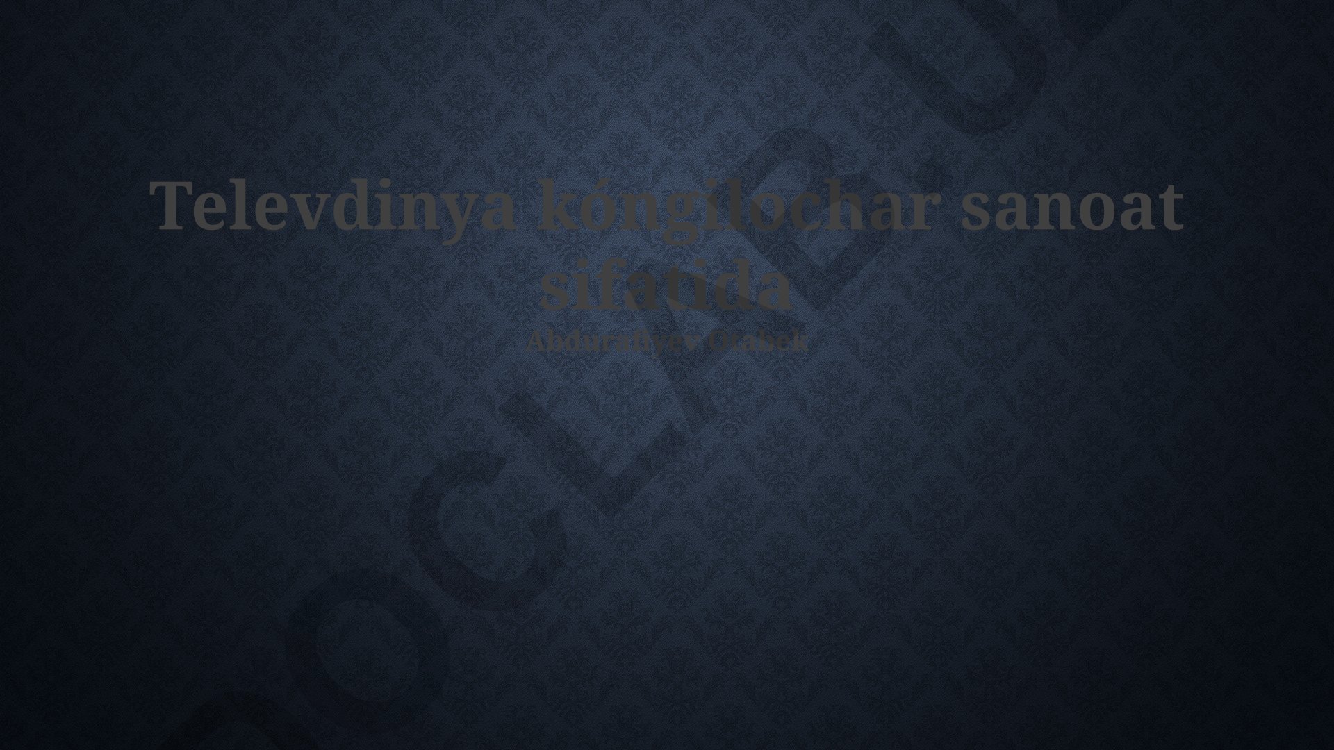 Televideniye sanoati va uning kelajagi