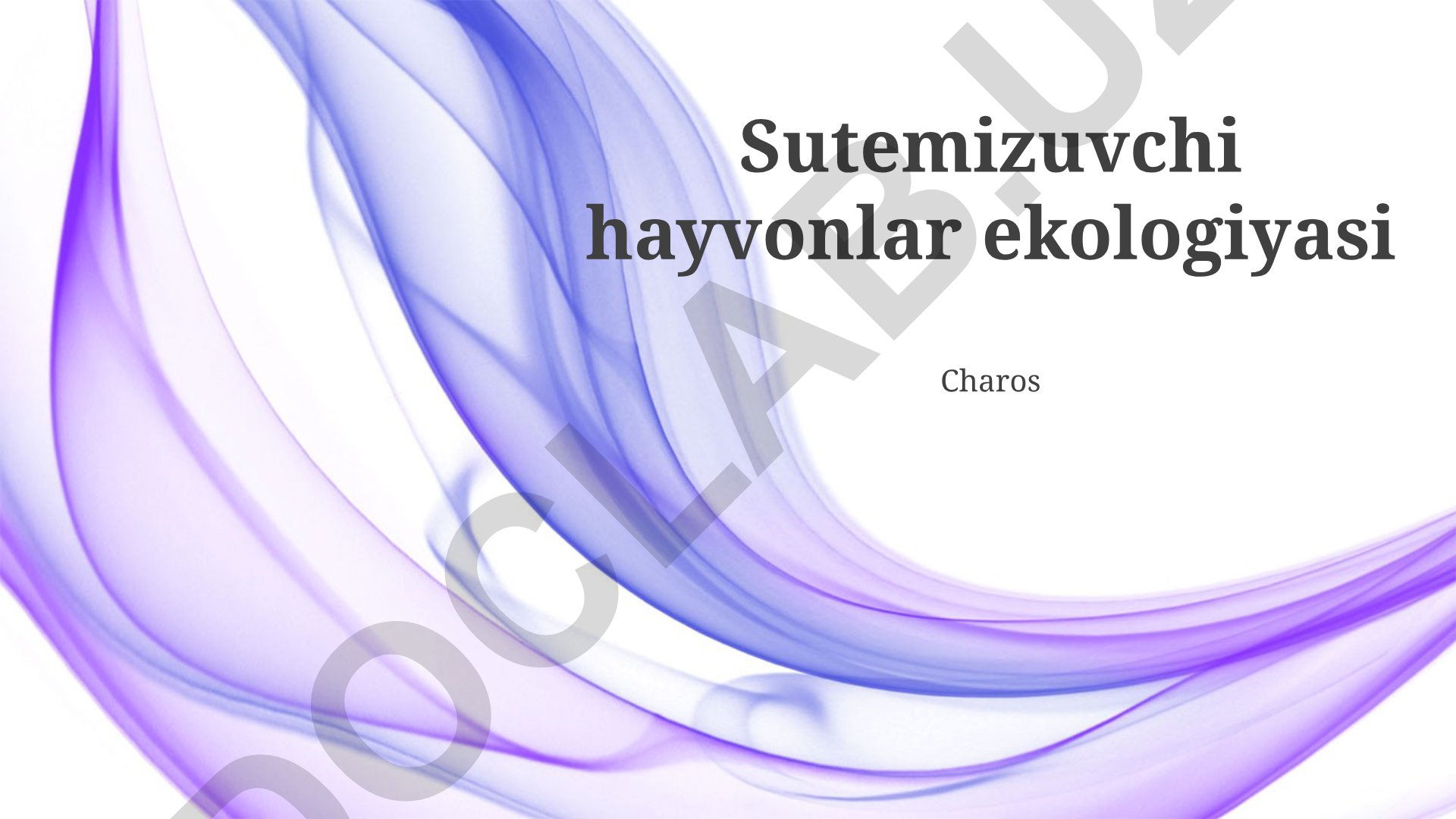 Tozalovchi hayvonlarning ekologiyasi va populyatsiya dinamikasi