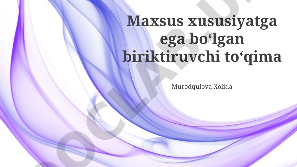 Maxsus xususiyatga ega boʻlgan biriktiruvchi toʻqimalar