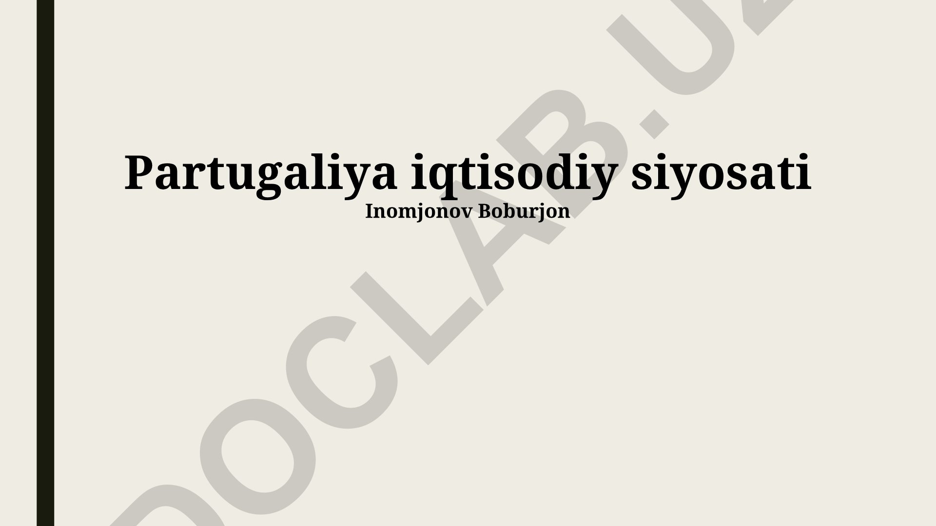 Portugaliya iqtisodiy siyosati