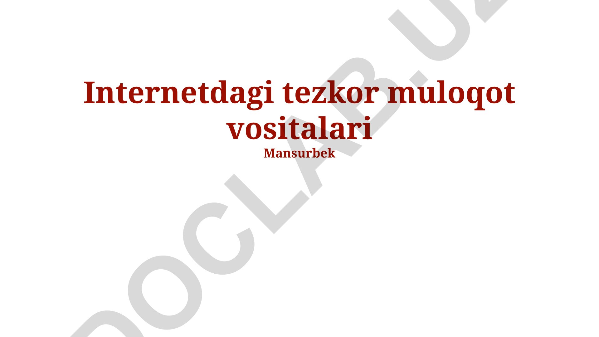 Internetdagi tezkor muloqot vositalari: platformalar, xususiyatlar va kelajak tendentsiyalari
