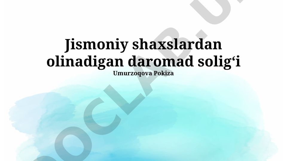 Jismoniy shaxslardan olinadigan daromad soligʻi