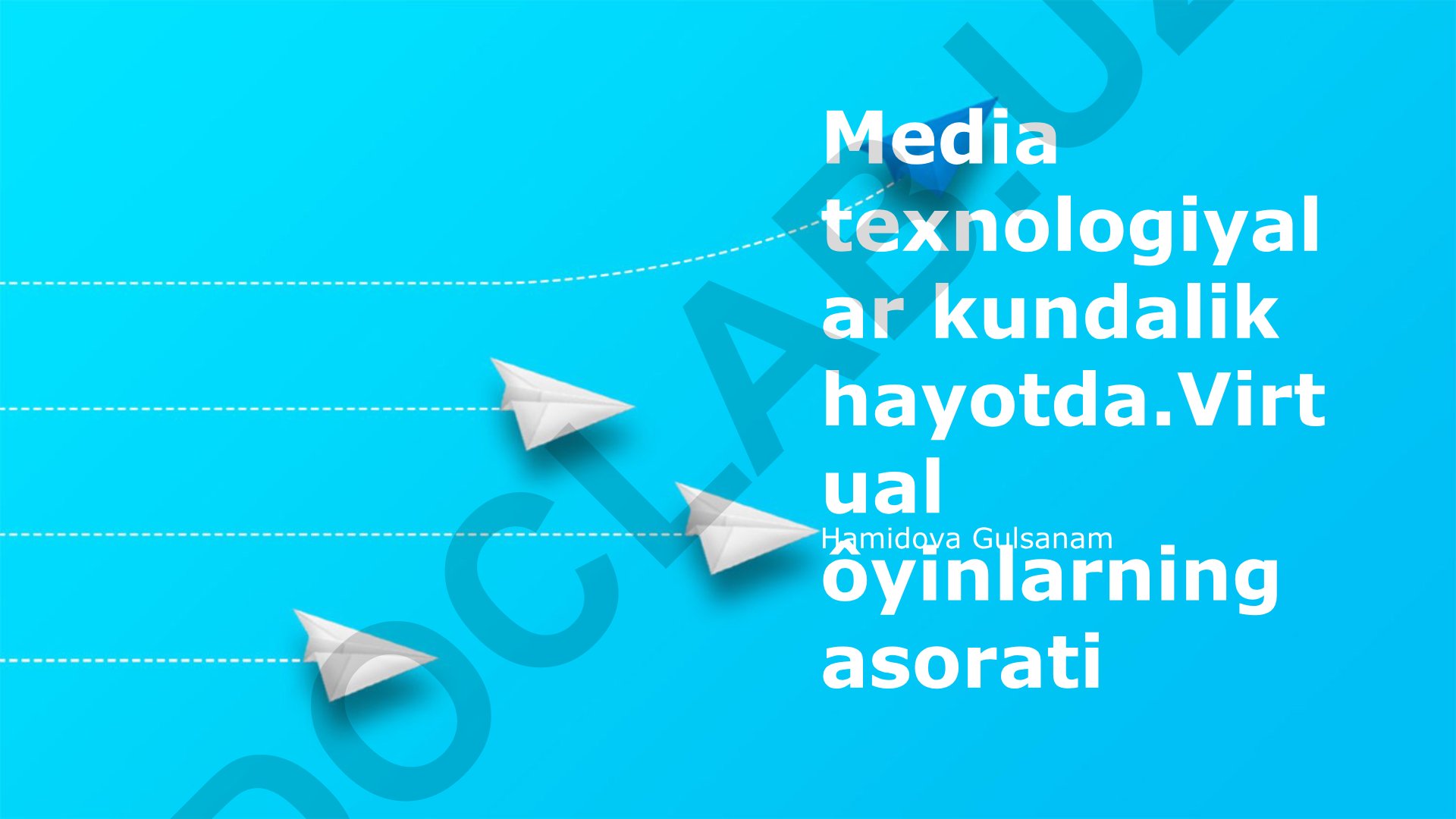 Media texnologiyalar va virtual o'yinlarning ta'siri