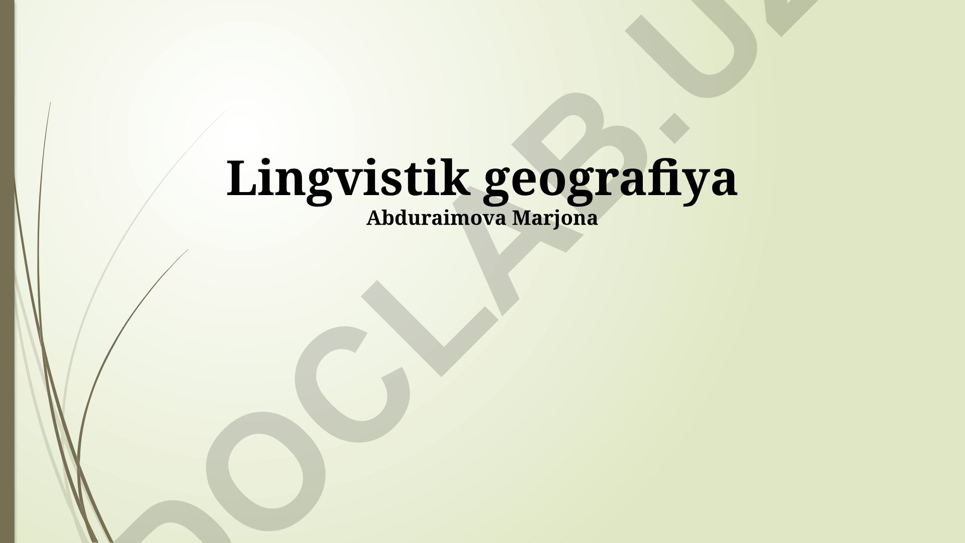 Lingvistik geografiya: til chegaralari, dialektlar va tadqiqot usullari