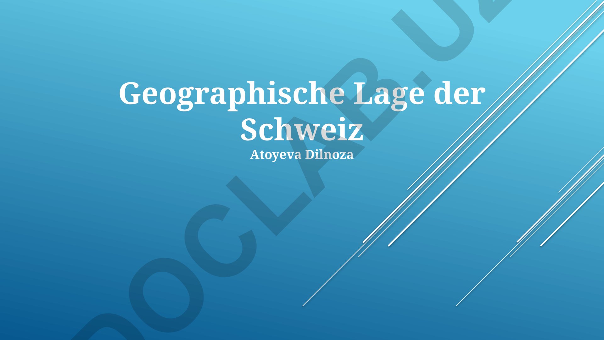 Geographische Lage der Schweiz