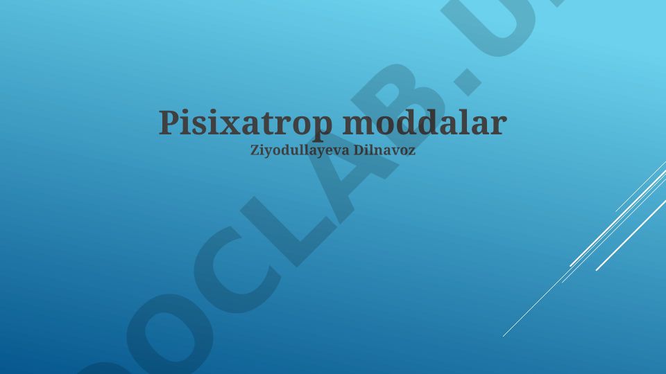 Psixotrop moddalarning ta'siri, turlari va sog'liqqa salbiy oqibatlari