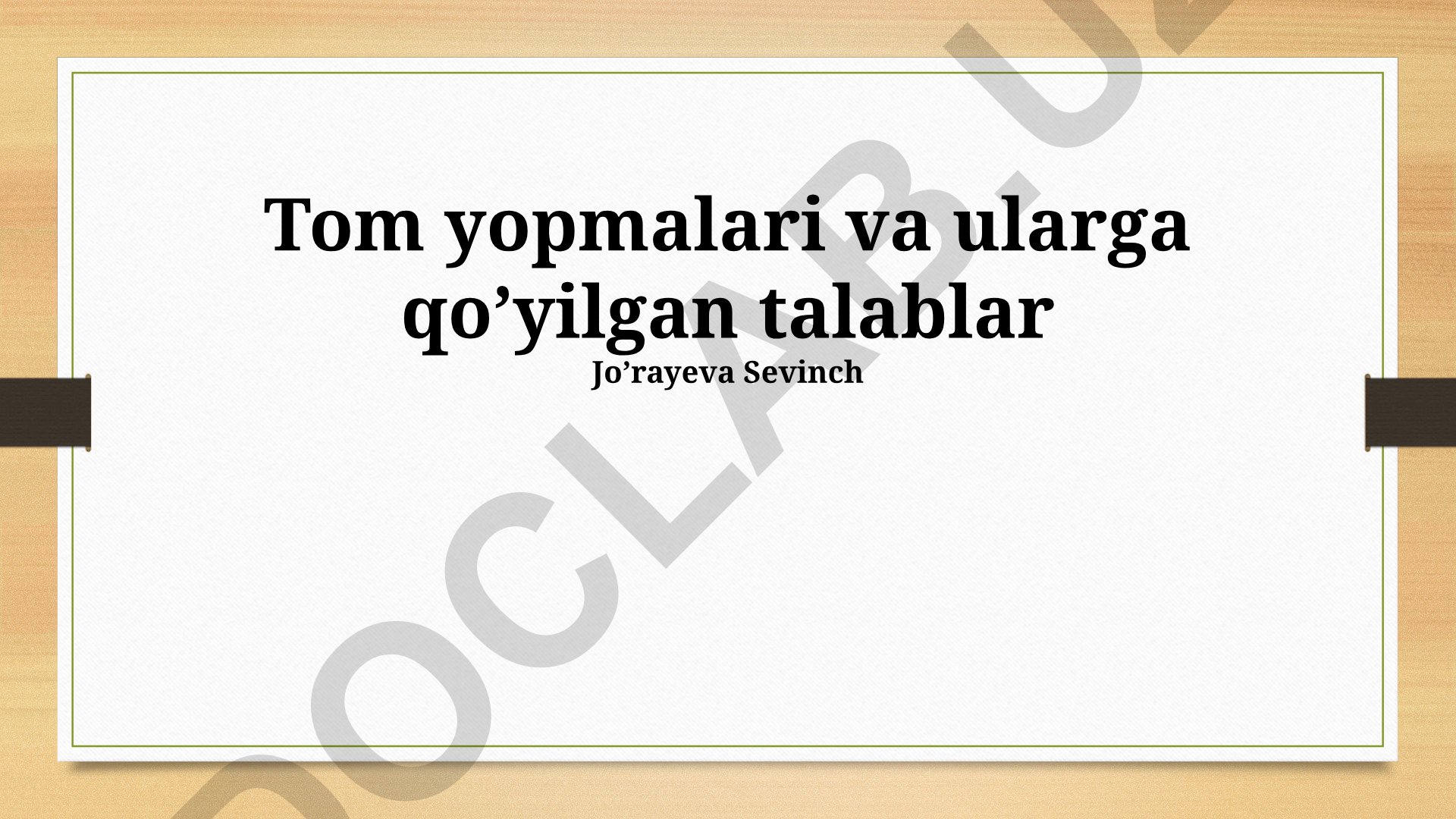 Tom yopmalari va parallel dasturlash