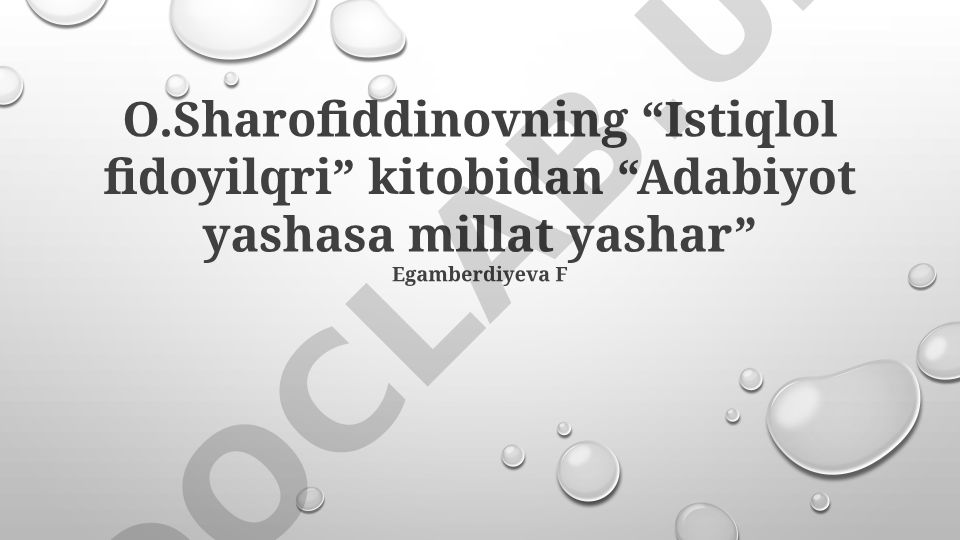 Adabiyot yashasa millat yashar