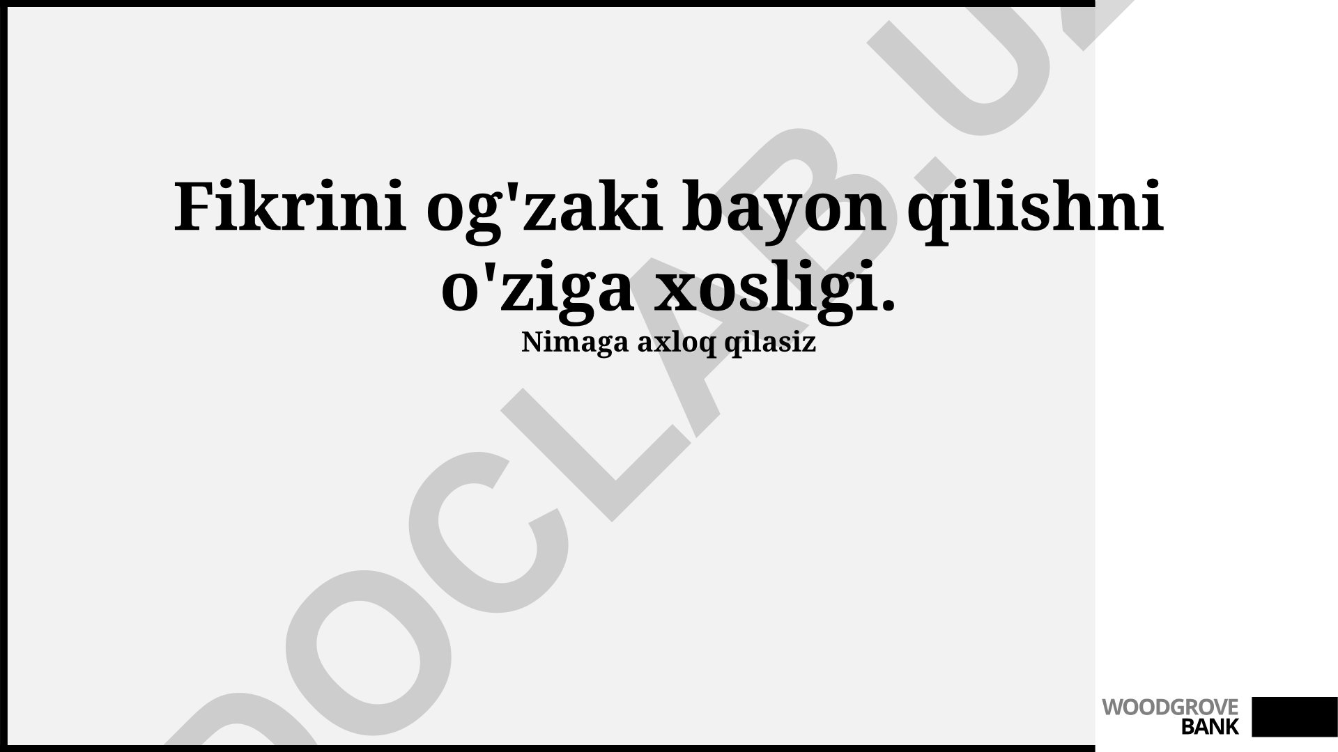 Fikrlarni og'zaki bayon qilishning o'ziga xos xususiyatlari va ta'siri