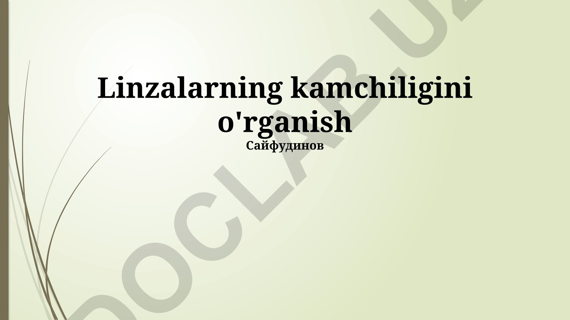 Linzalarning kamchiligini o'rganish