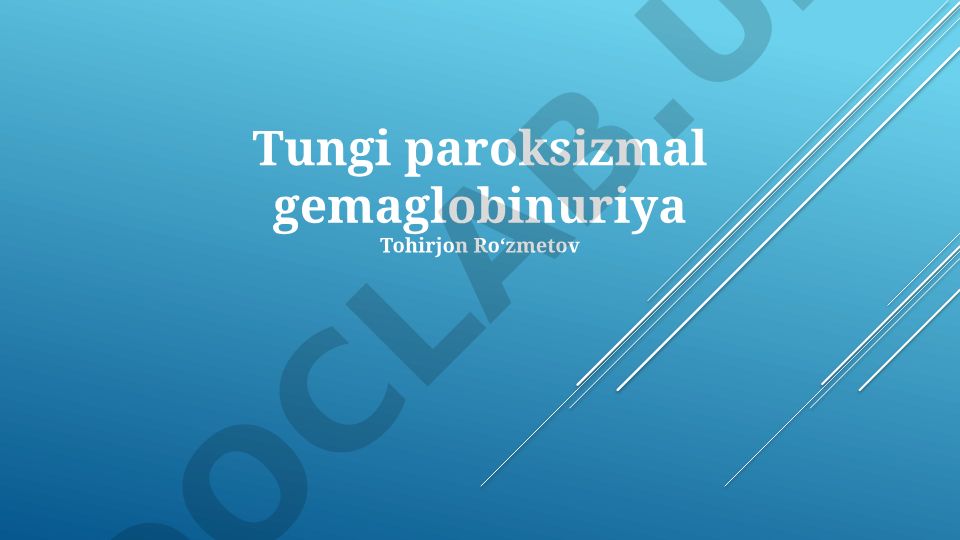 Paroksizmal tungi gemoglobinuriya kasalligi