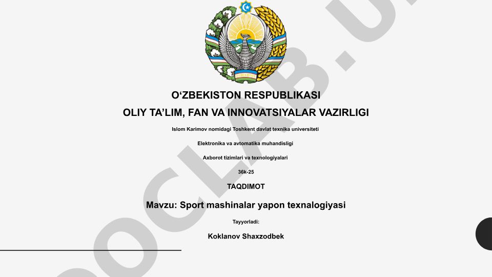 Sport mashinalar yapon texnologiyasi