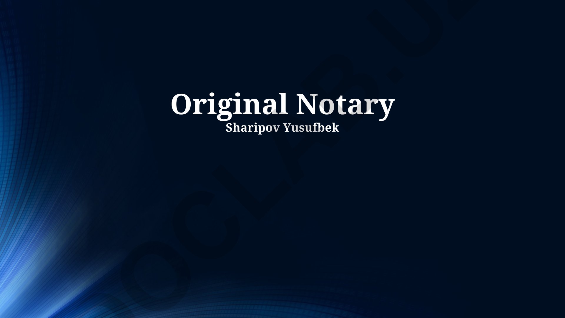 Notariuslik faoliyati va notarial hujjatlar