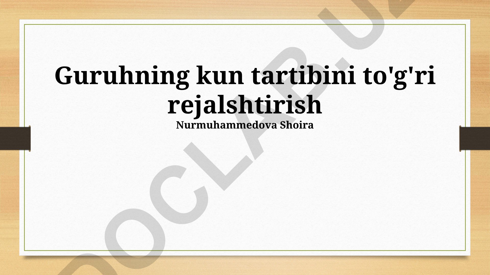 Guruh yig'ilishini rejalashtirish va kun tartibini samarali tuzish
