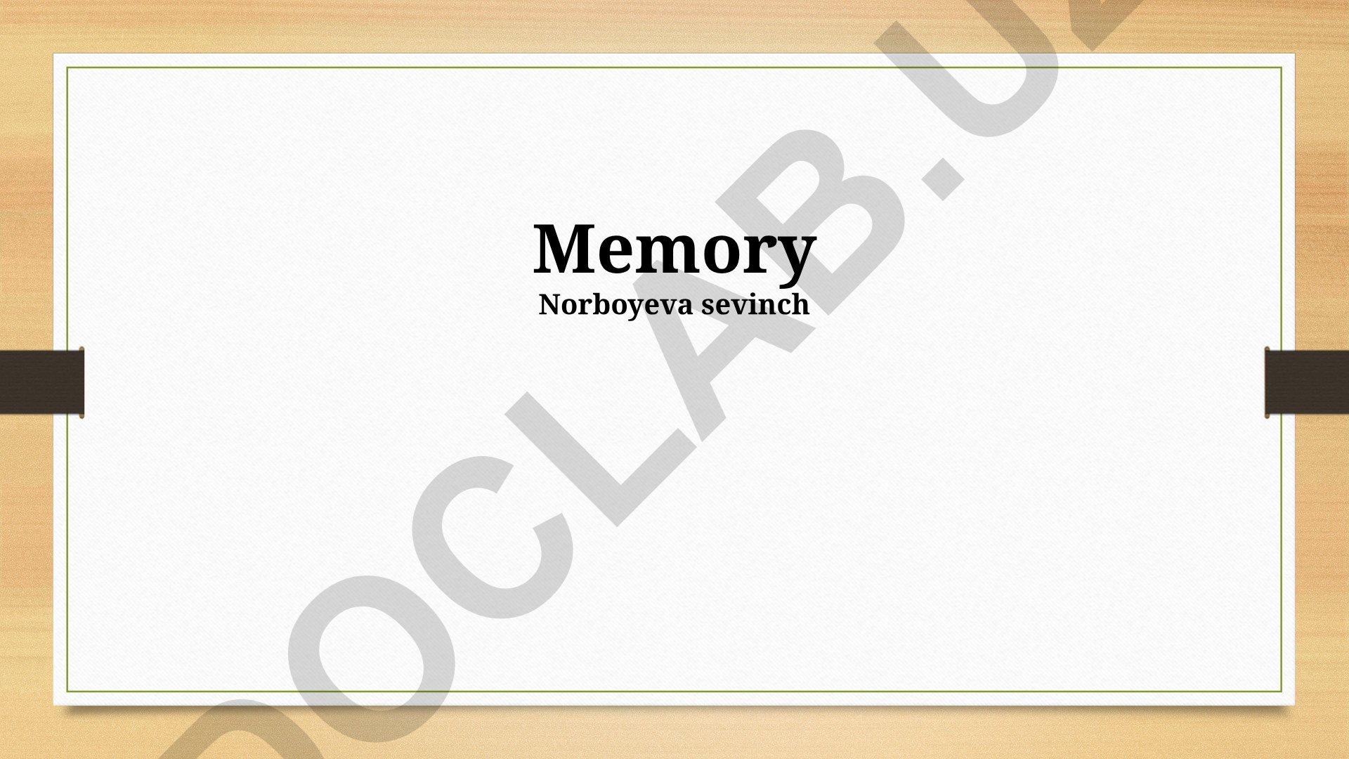Memory Applications, Systems, and Disorders