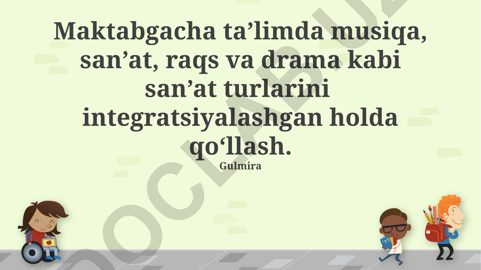 Maktabgacha ta'limda san'at turlarini integratsiyalashgan holda qo'llash