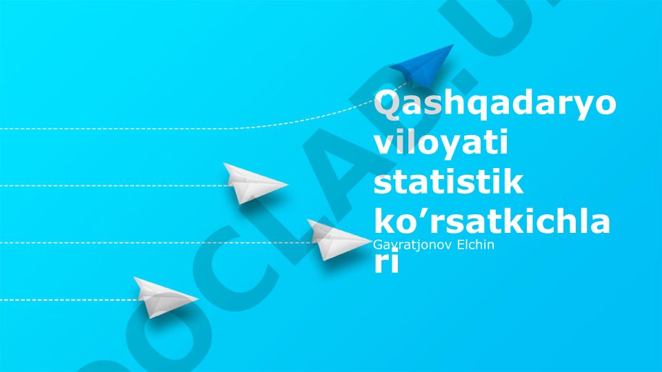 Qashqadaryo viloyati statistik ko'rsatkichlari