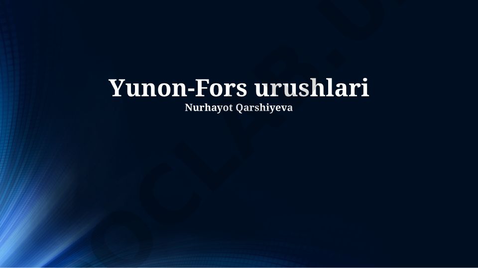 Yunon-Fors urushlari