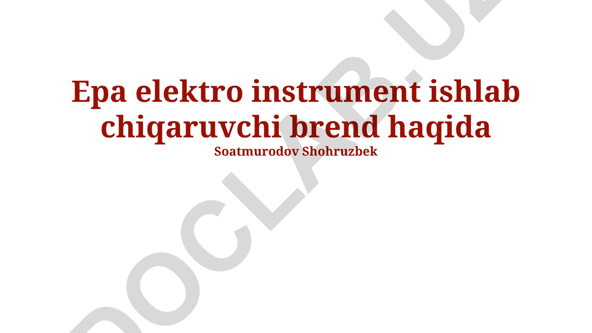 EPA elektr o'lchov asboblari va energiya ta'minoti uskunalari
