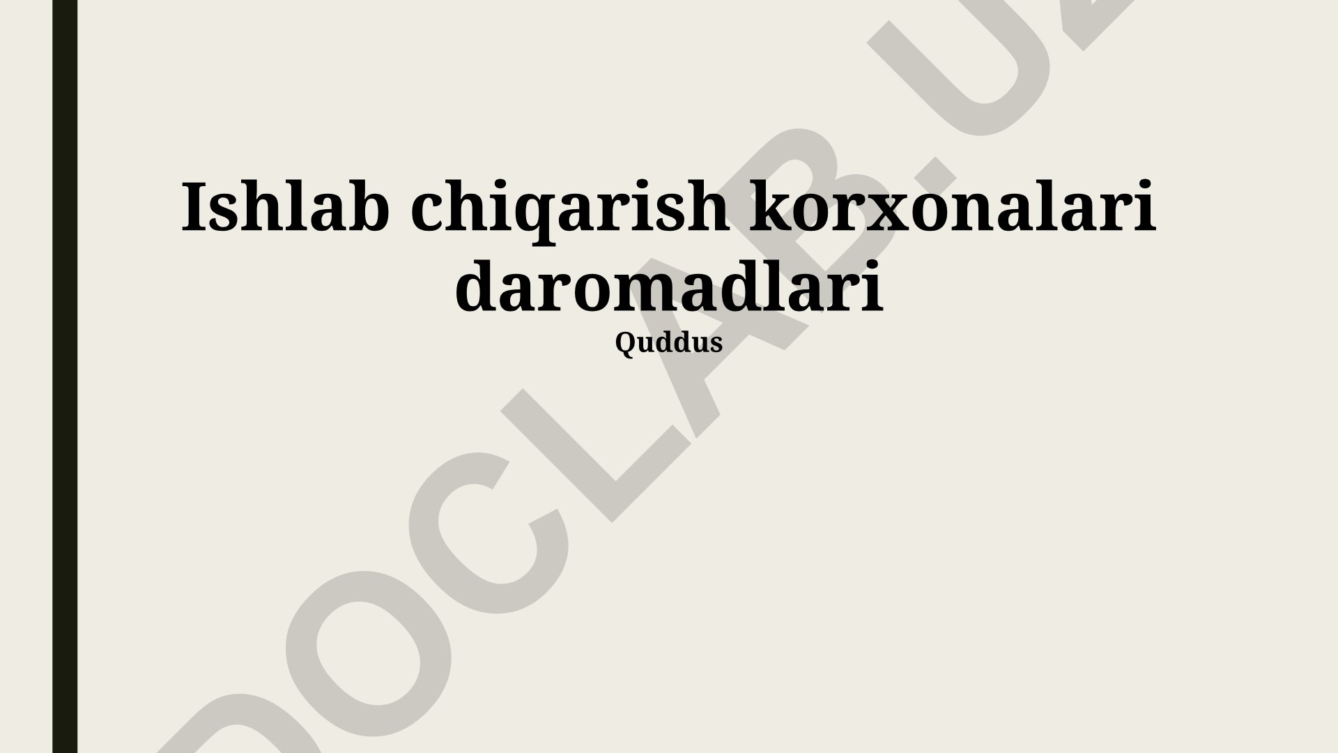 Ishlab chiqarish korxonalari daromadlari va xarajatlari