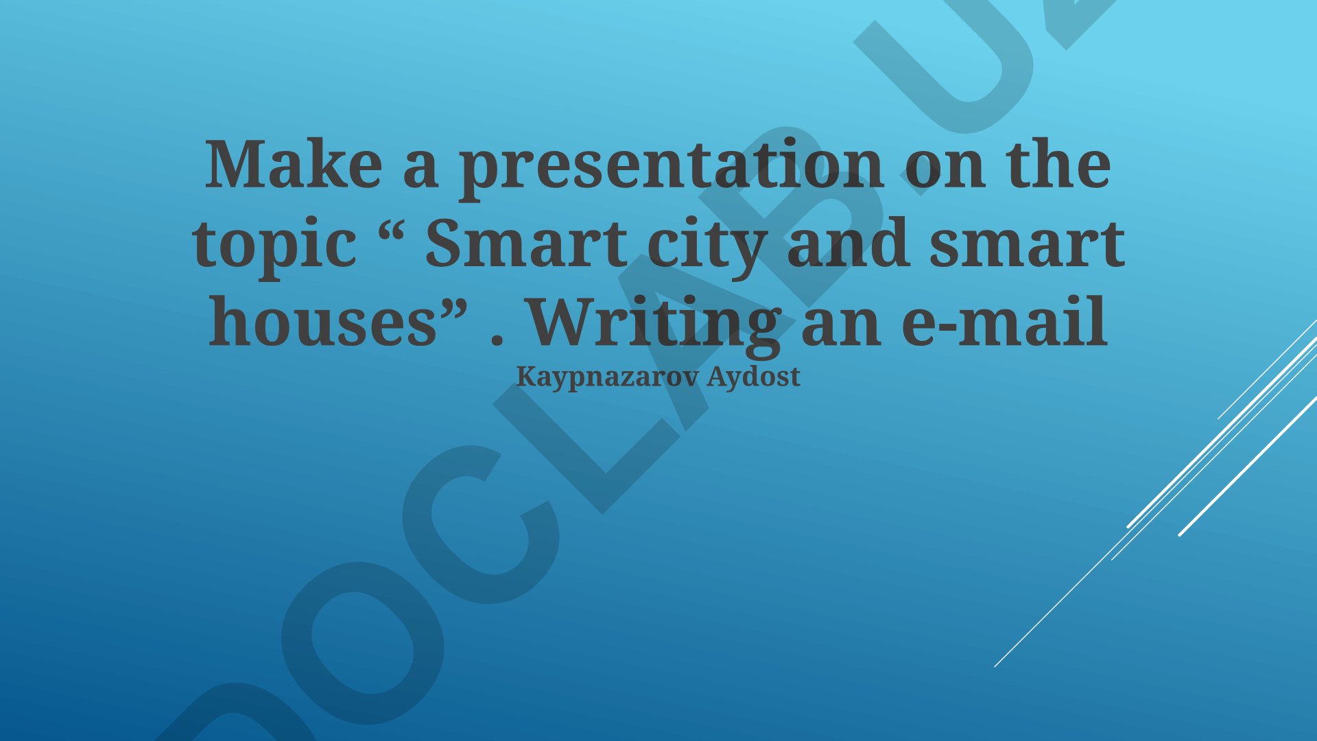 Smart city and smart houses