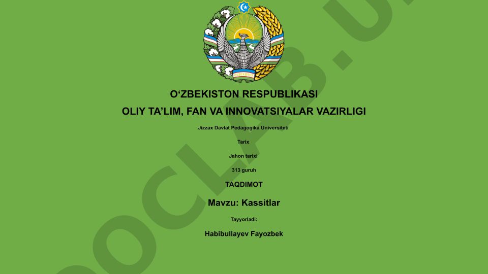 Kassitlar: Kelib chiqishi, davlati va madaniyati
