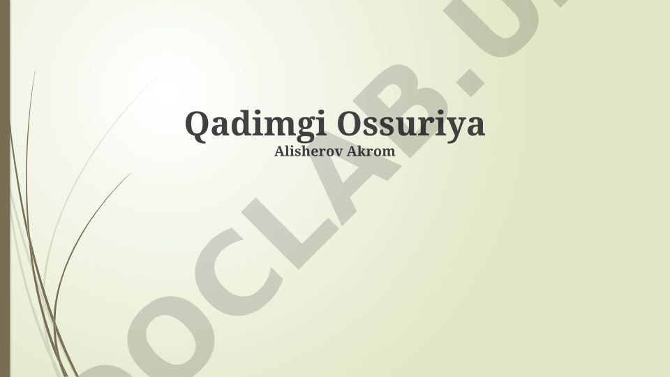 Qadimgi Ossuriya tarixi, siyosati va iqtisodiyoti