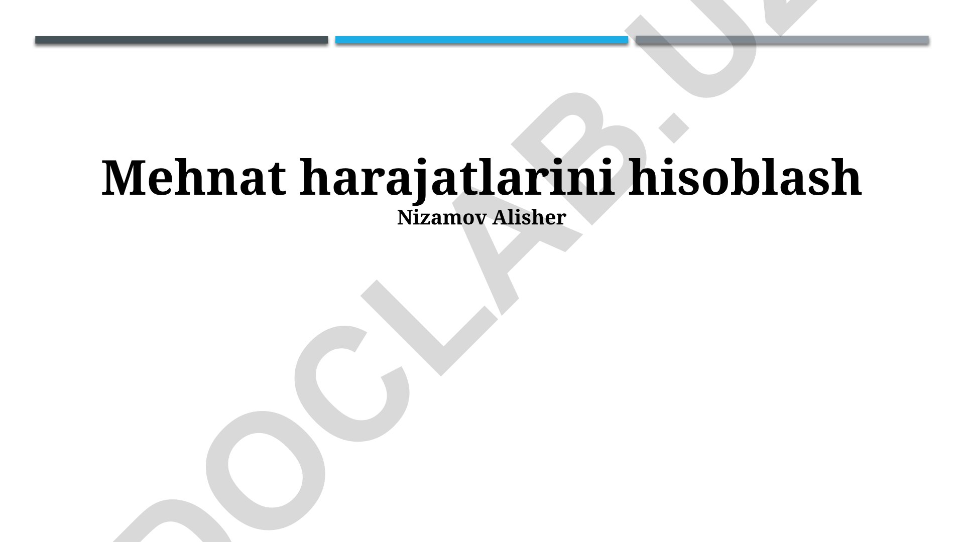 Mehnat xarajatlarini hisoblash va optimallashtirish