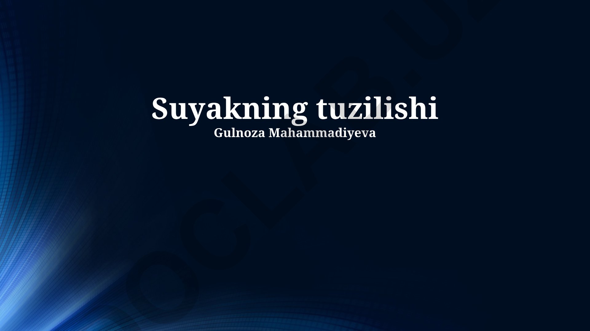 Suyakning tuzilishi