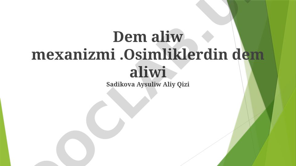 Gaz almashinuvi va nafas olish mexanizmlari