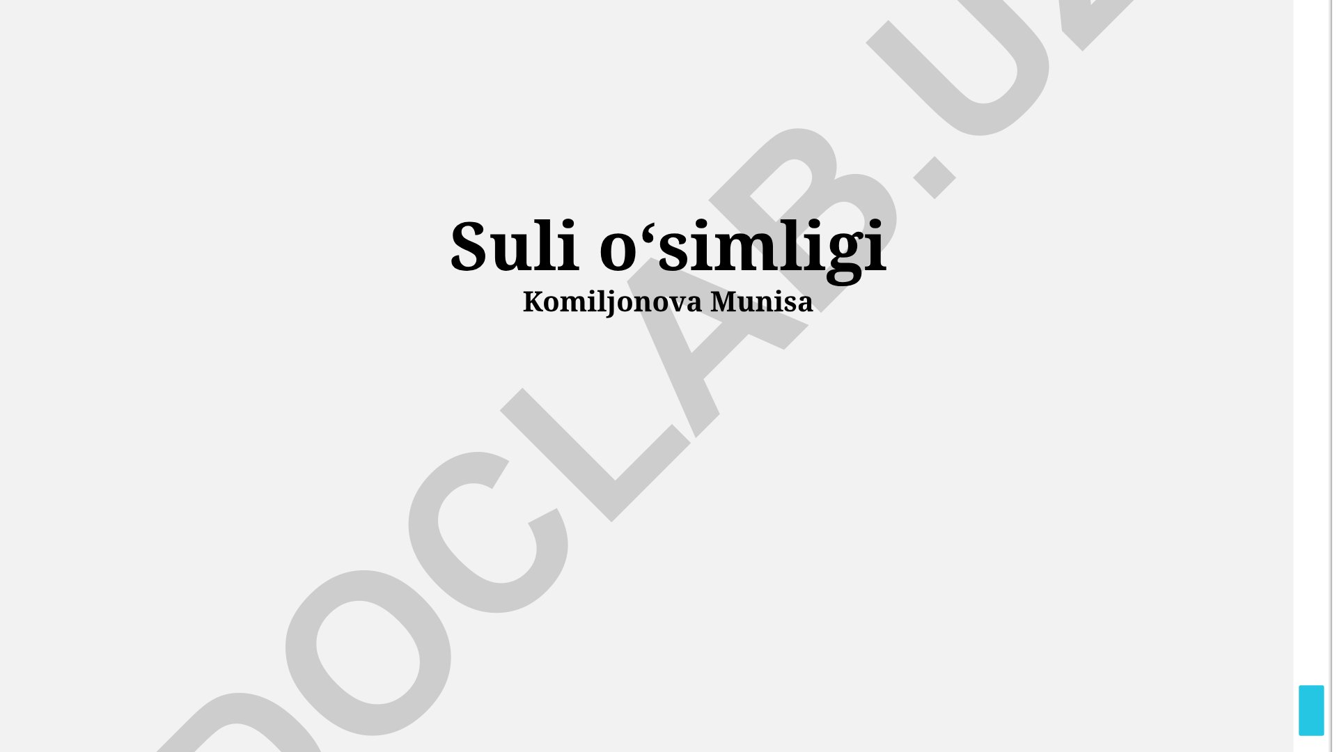 Suli o'simligining o'stirilishi, qo'llanilishi va foydali xususiyatlari