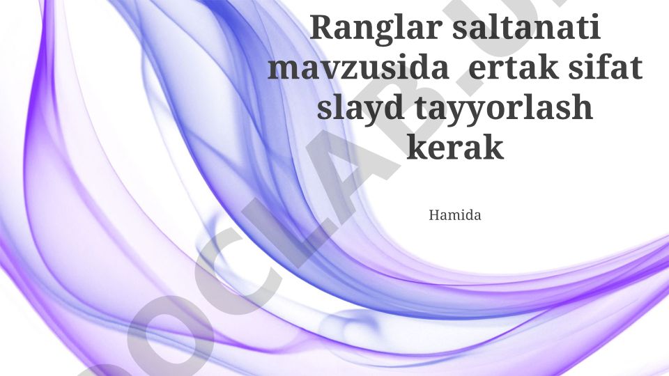 Ranglar saltanati ertagi