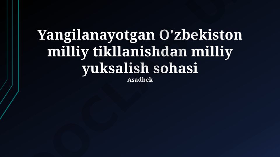 Milliy Tiklanishdan Milliy Taraqqiyot Sari: Asosiy Bosqichlar va Yutuqlar